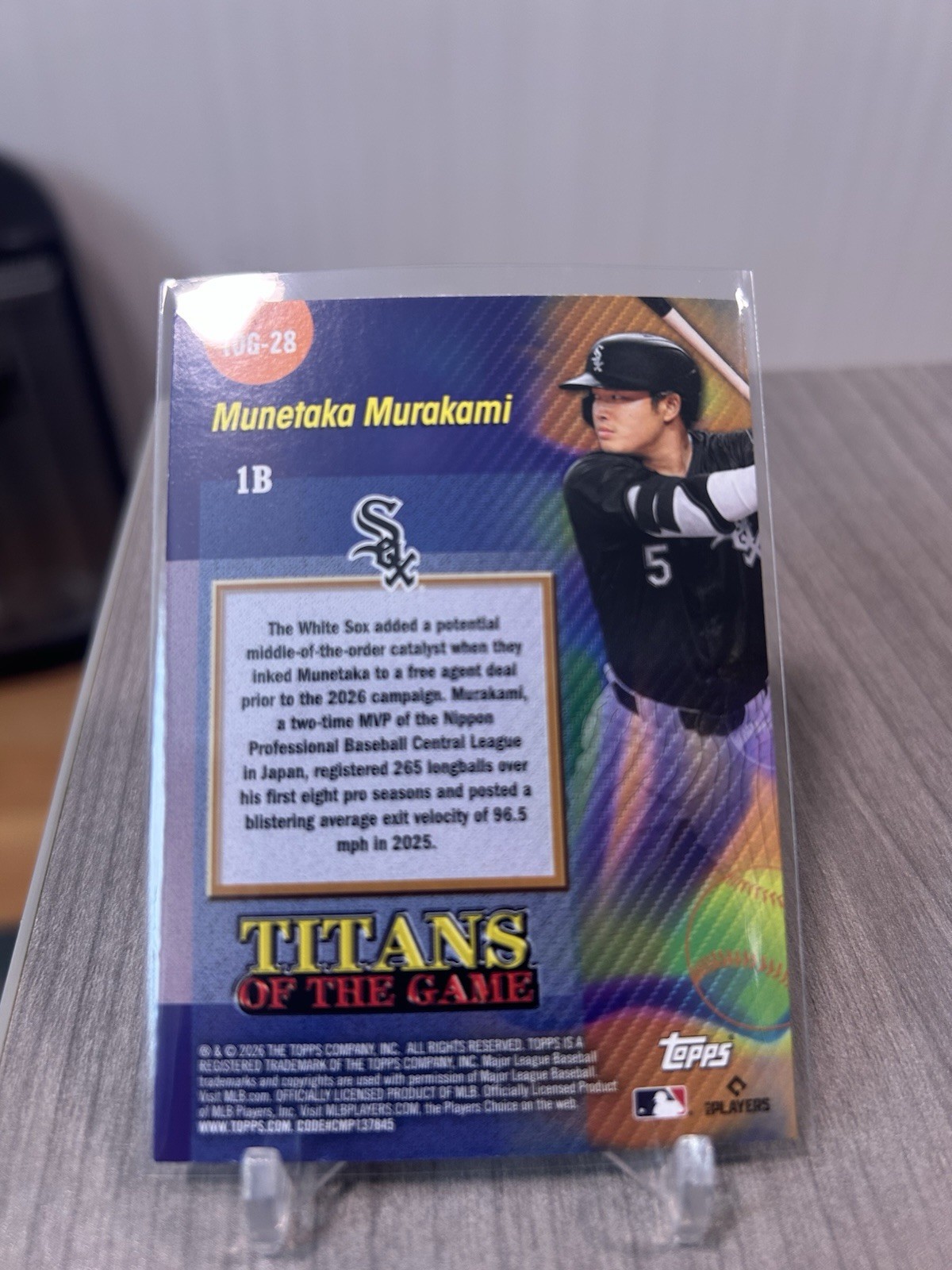 Munetaka Murakami 2026 Topps Series 2 Titans Of The Game #TOG-28 (RC)