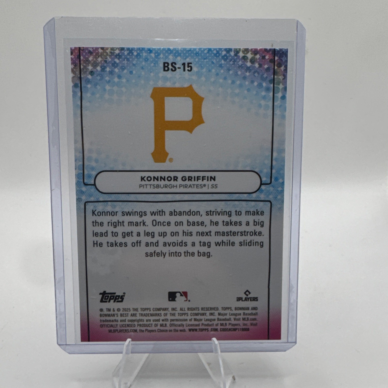 Topps Bowman’s Best Showpieces Konnor Griffin Pittsburgh Pirates #BS-15 2025
