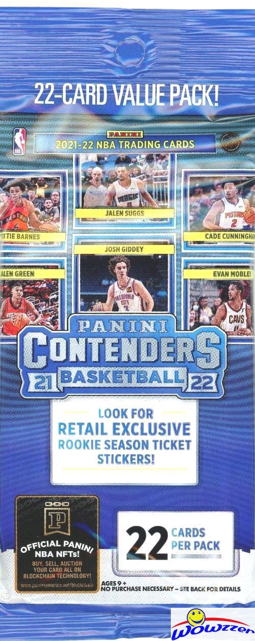 2021/22 Panini Contenders Basketball HUGE JUMBO FAT CELLO Pack-22 Cards!