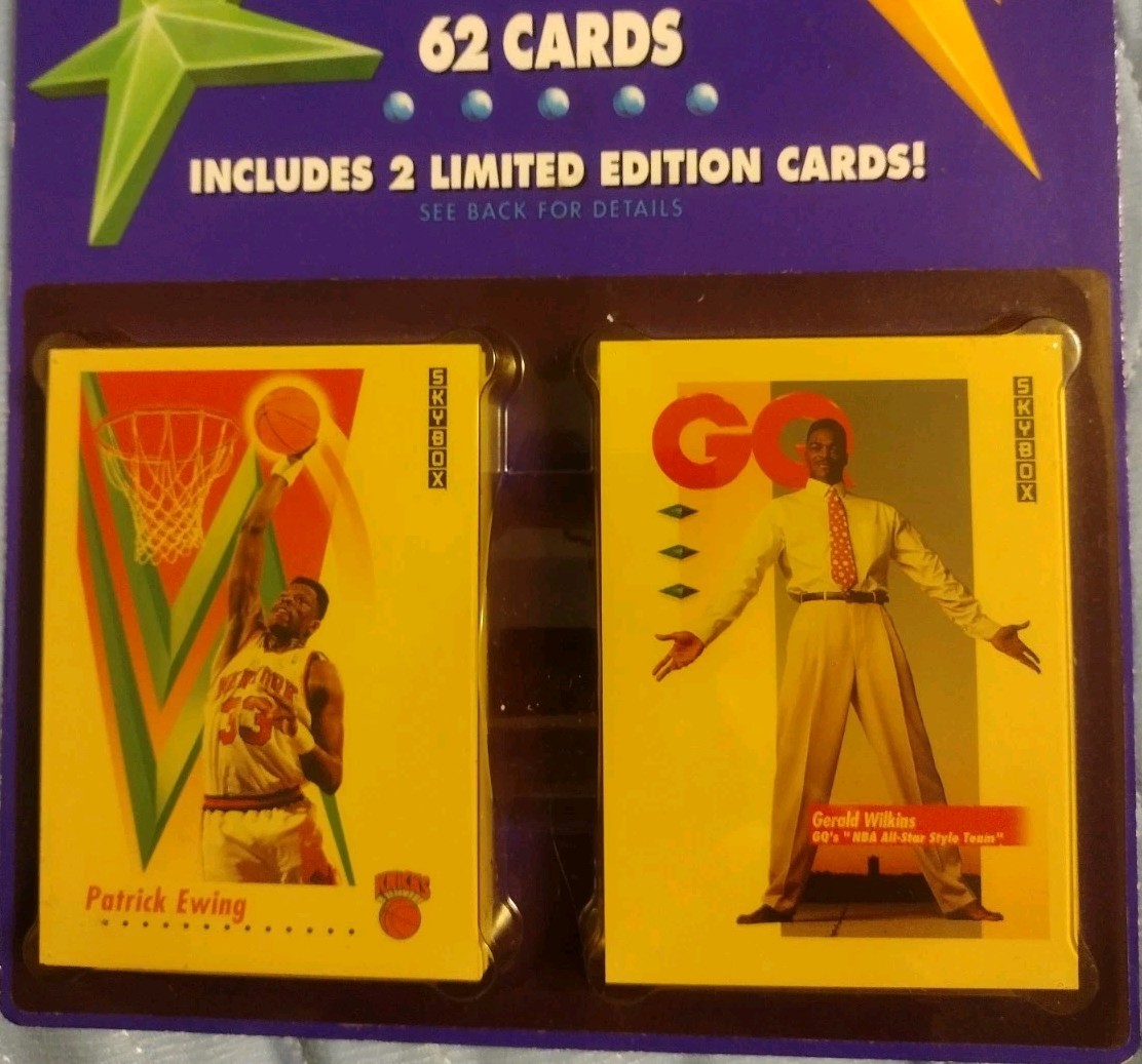 1991-92 SKYBOX NBA FACTORY SEALED BLISTER PACKS-Lot of 2 packs – Patrick Ewing