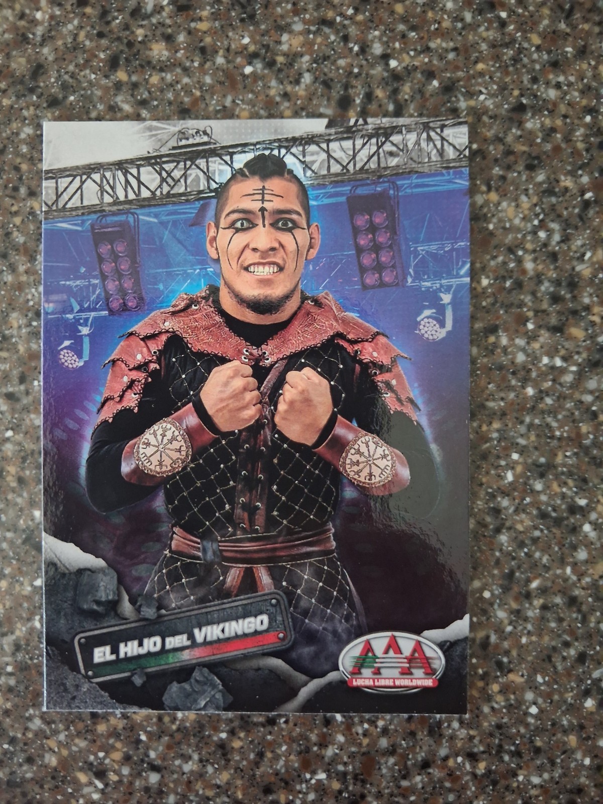 2023 Leaf Heroes Of Wrestling El Hijo Del Vikingo Blue Autograph + 2 AAA cards