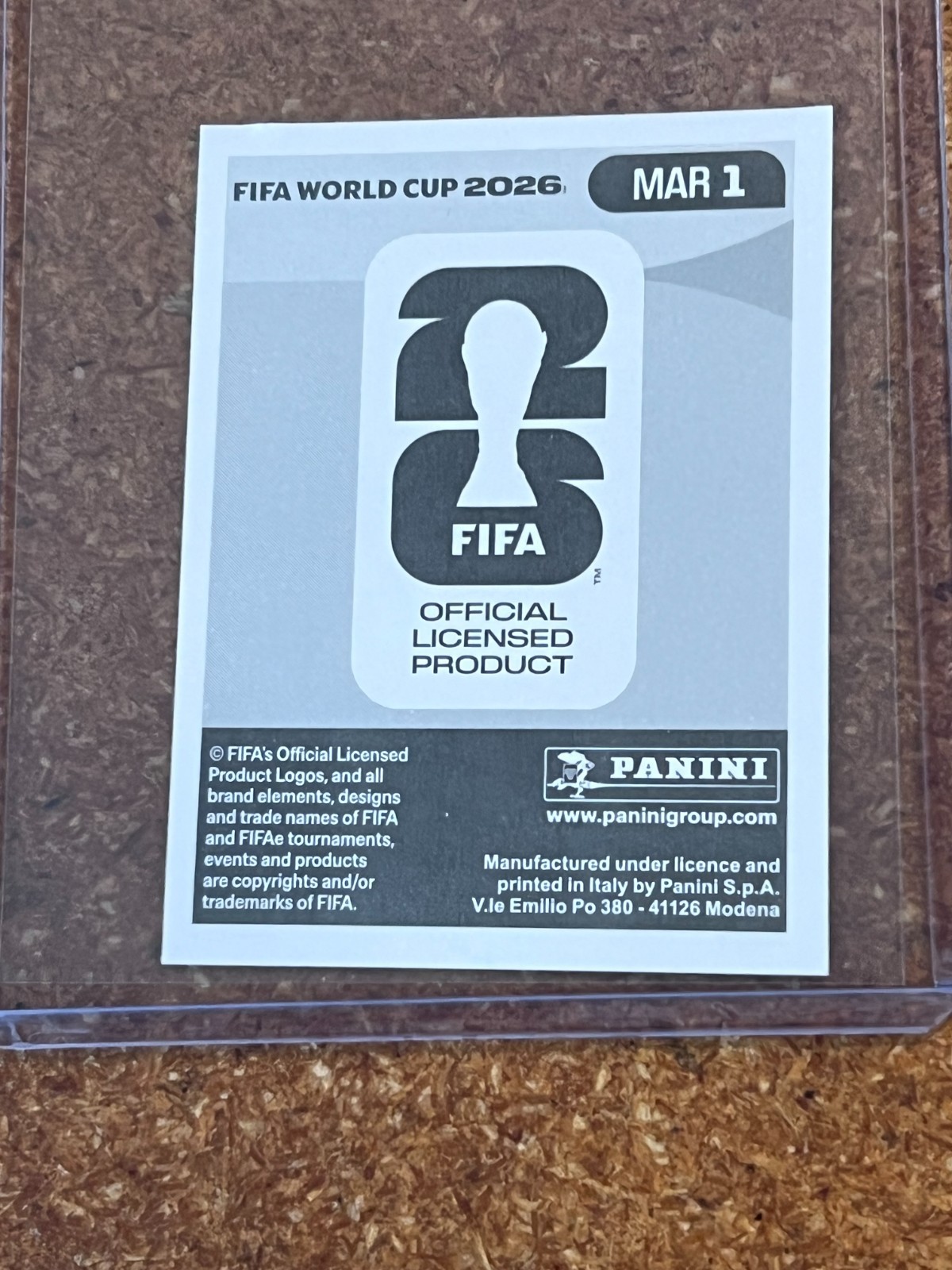 2026 Panini FIFA World Cup Soccer Sticker US Edition # MAR 1 Morocco Foil