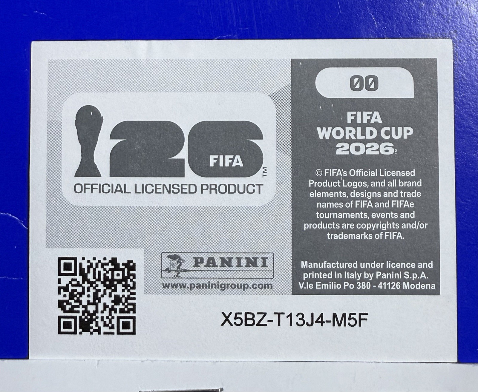 Panini Logo #00 Hologram 2026 FIFA World Cup Sticker