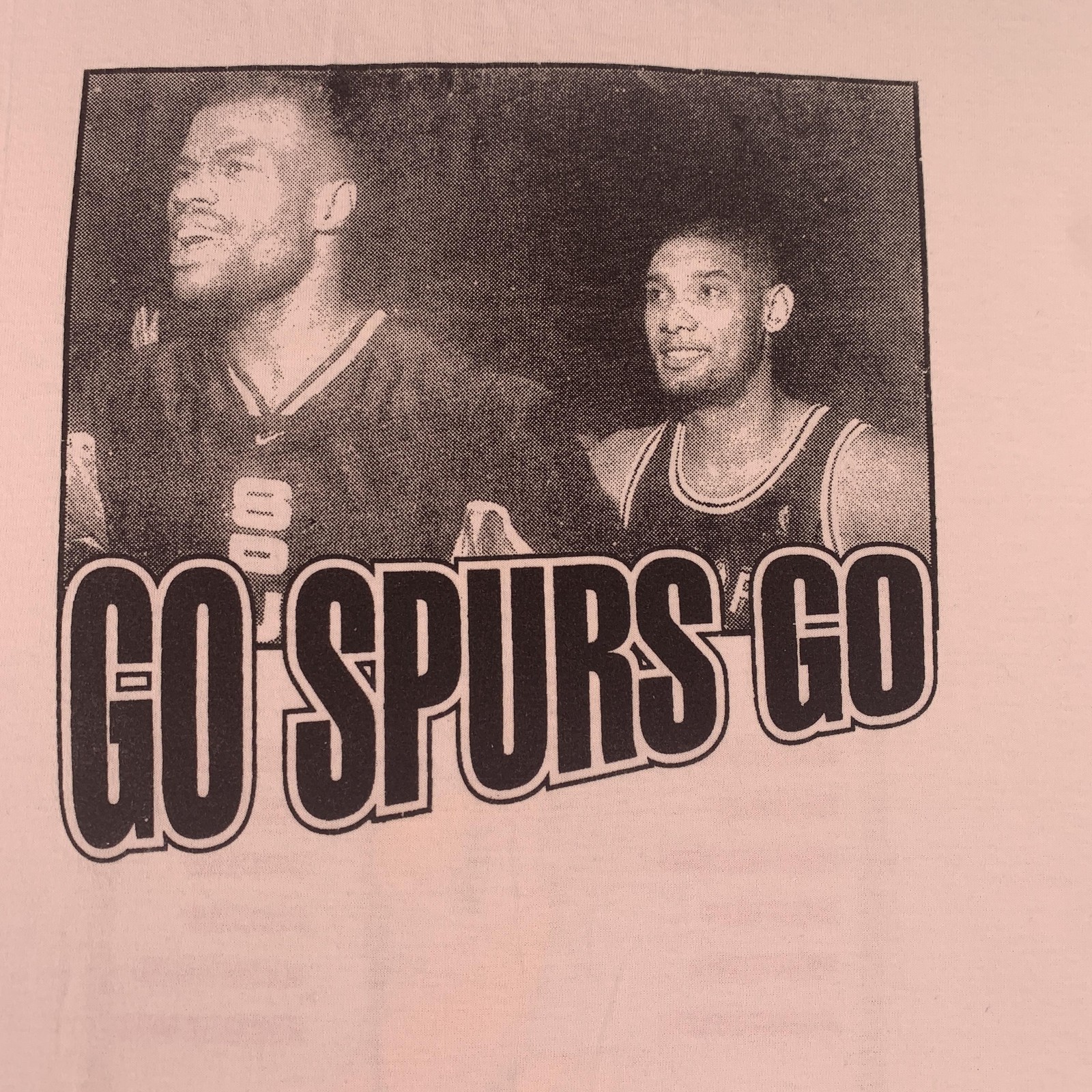 Vintage San Antonio Spurs Shirt Mens Medium White NBA Basketball Jerzees Reclaim