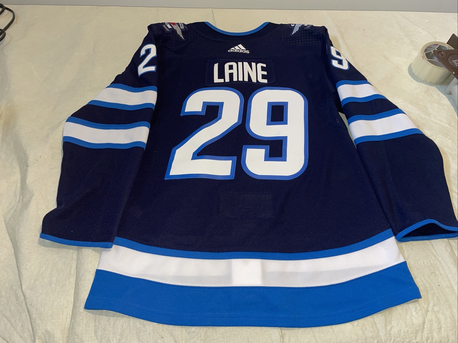Patrick Laine Winnipeg Jets Authentic Adidas Jersey Men 42 Clean Sewn Nhl Blue