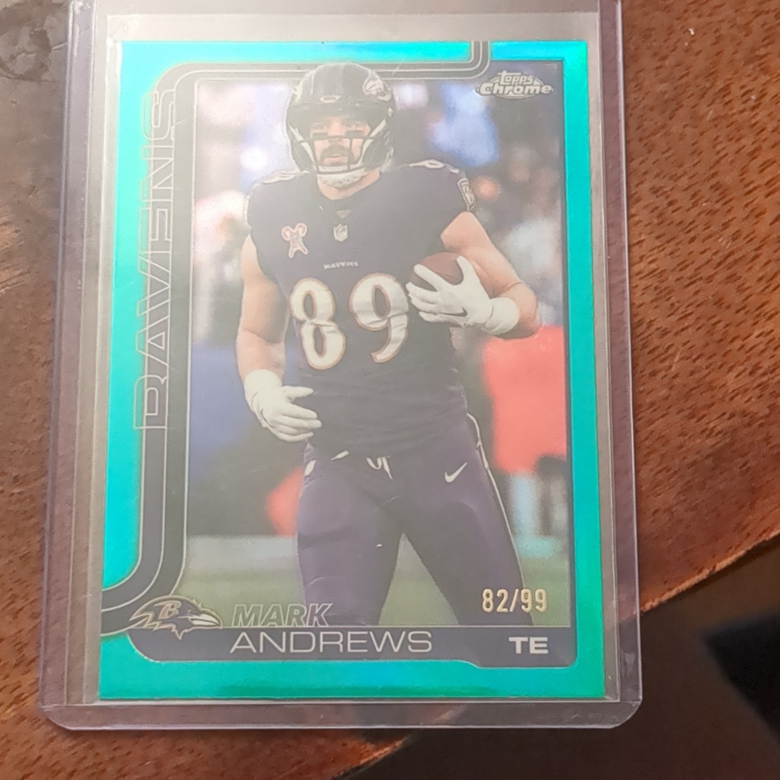 Topps 2025 Topps Chrome Mark Andrews Baltimore Ravens #23 Serial #82/99