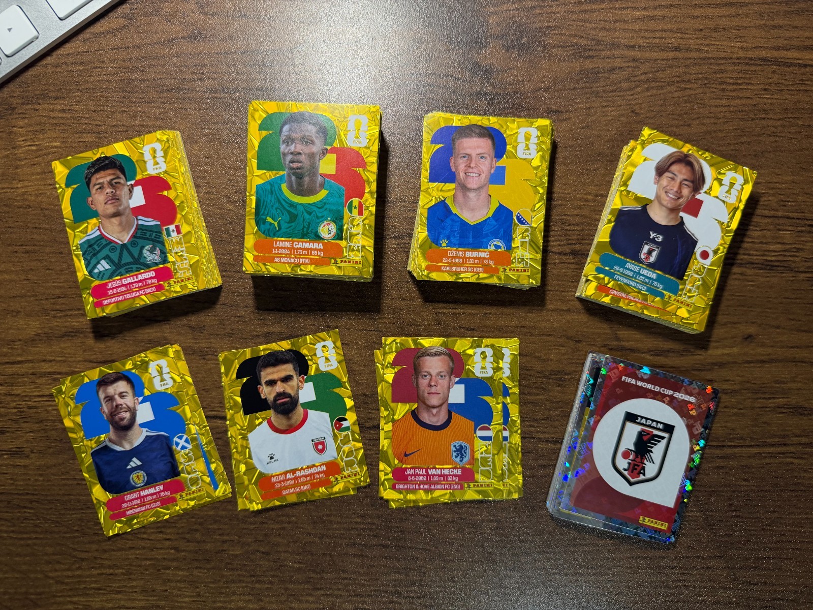2026 PANINI WORLD CUP GOLD Crumple Stickers SINGLES