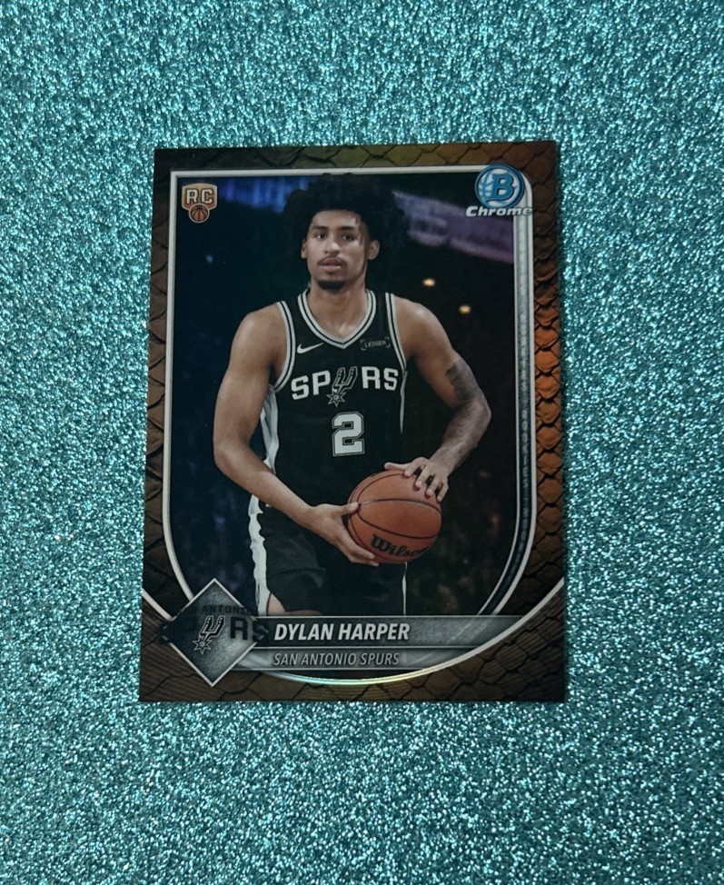 2025-26 Bowman Basketball Dylan Harper #BCV-2 Reptilian Refractor SPURS!!🔥💰