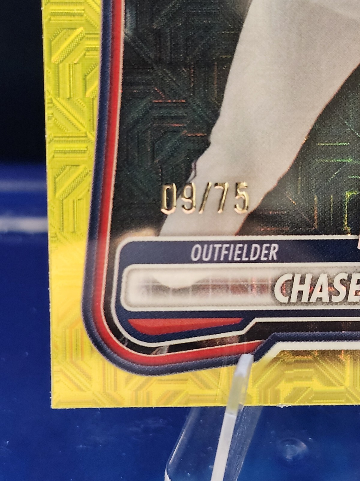 2026 Bowman Chrome #37 Chase DeLauter RC Mojo Yellow Refractor #/75 Guardians