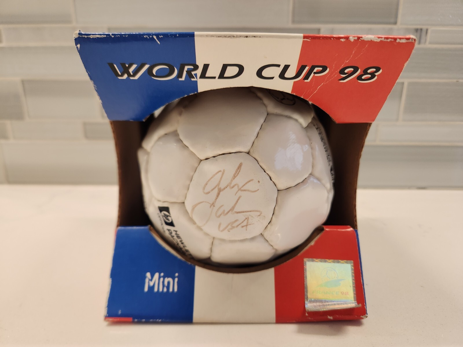 Alexi Lalas Team USA Signed World Cup France 98 Molten Mini Soccer Ball