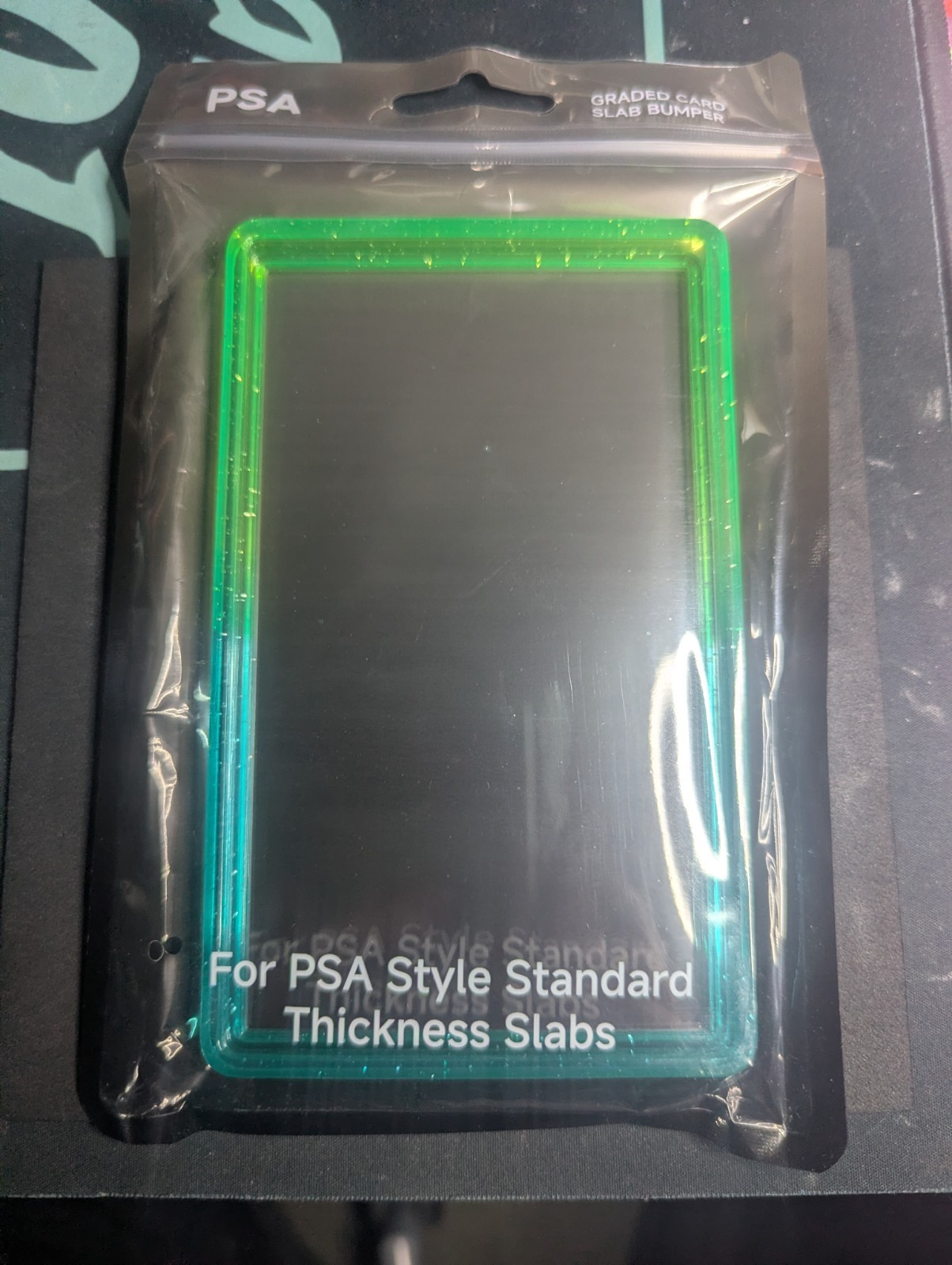 PSA Graded Card Guard Bumper Teal Blue/Neon Green