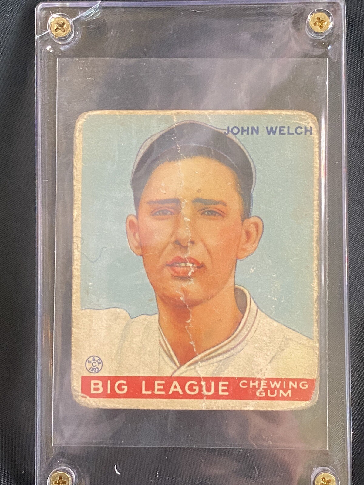 1933 Goudey JOHN WELCH #93 BOSTON RED SOX