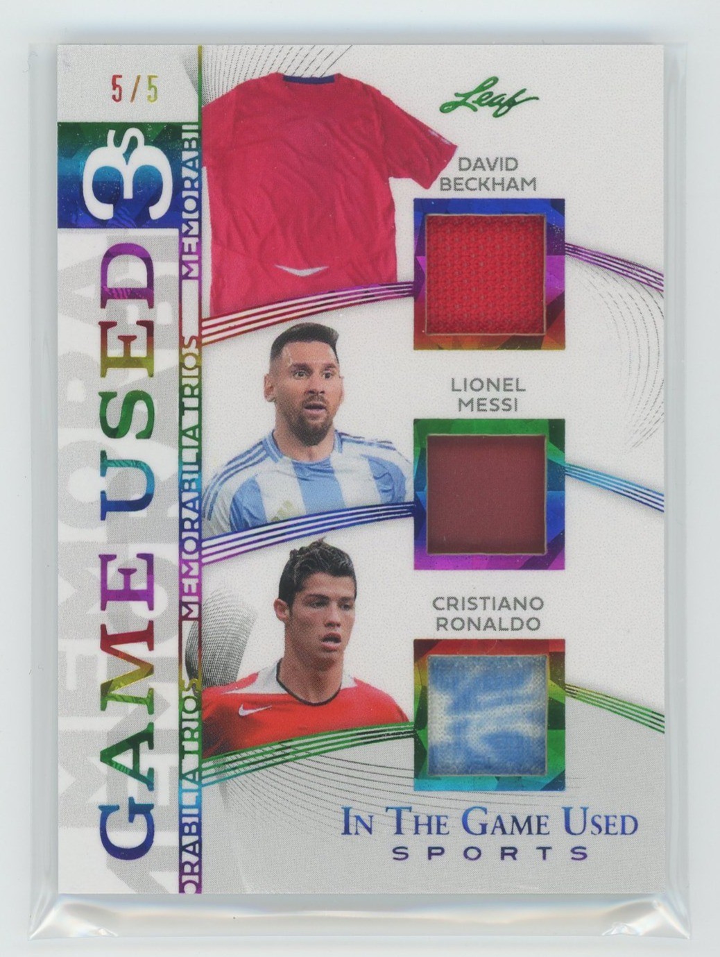 2025 In The Game Used David Beckham / Lionel Messi / Cristiano Ronaldo Patch 5/5
