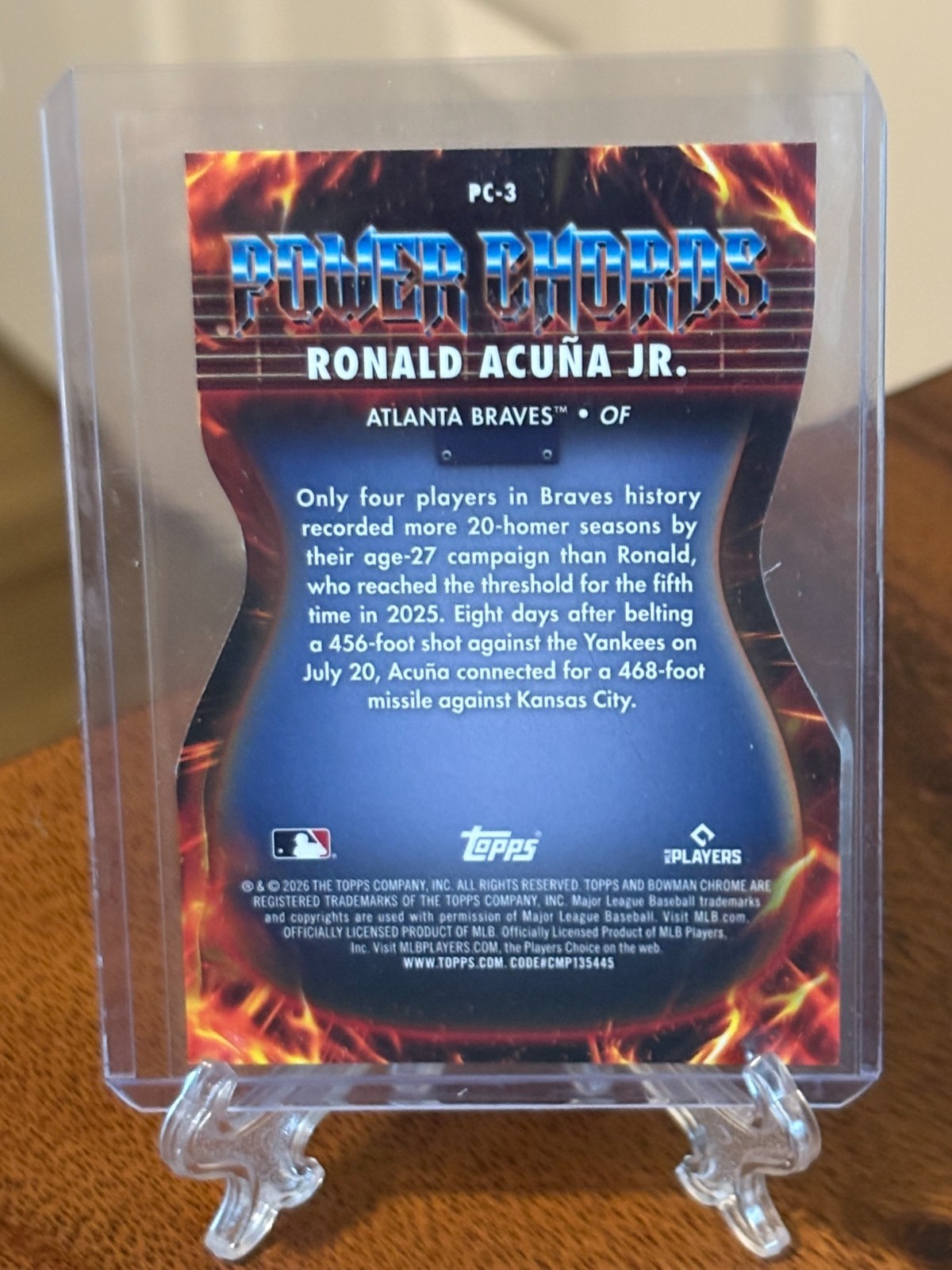 Ronald Acuna Jr. [Mini-Diamond] #PC-3 2026 Bowman Power Chords /150
