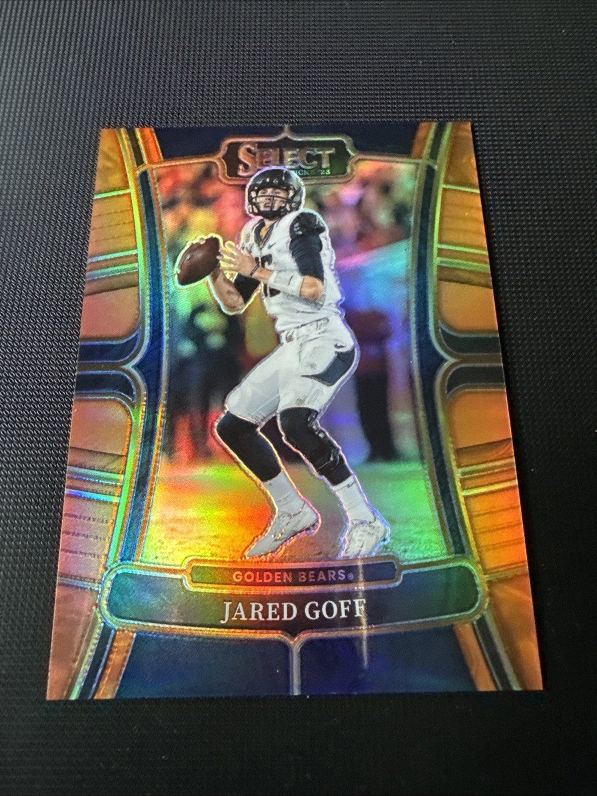 2023 Panini Select Draft Picks JARED GOFF Concourse U Cal Orange Prizm /49 MINT