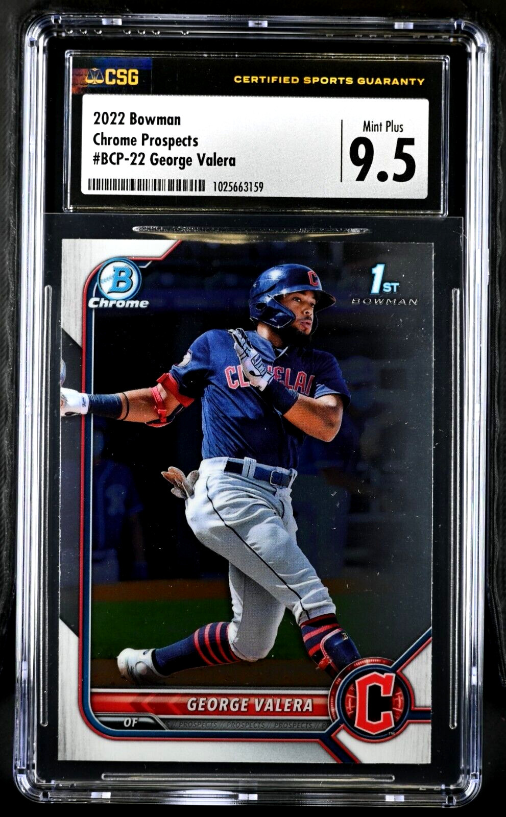 2022 Bowman Chrome Prospects #BCP-22 George Valera CSG 9.5 Mint Plus