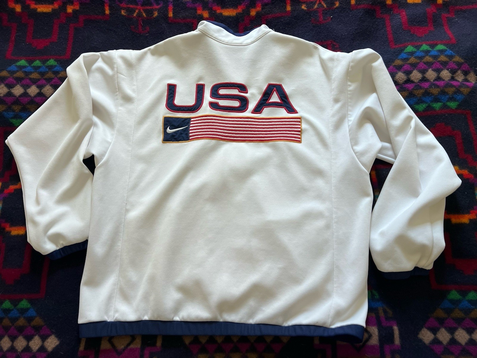 Sz XL – Nike Olympic Team USA 90s Embroidered United States Flag Sweatshirt Men