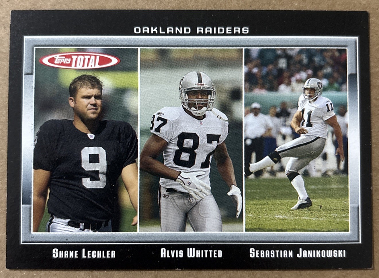2006 Topps Total Shane Lechler Sebastian Janikowski Black /50 SP Oakland Raiders