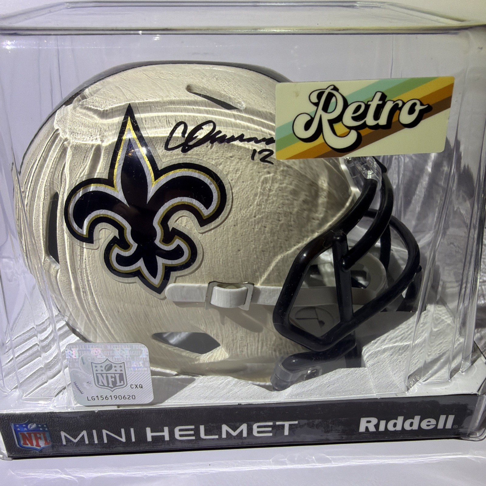 Chris Olave signed mini helmet RETRO!!!