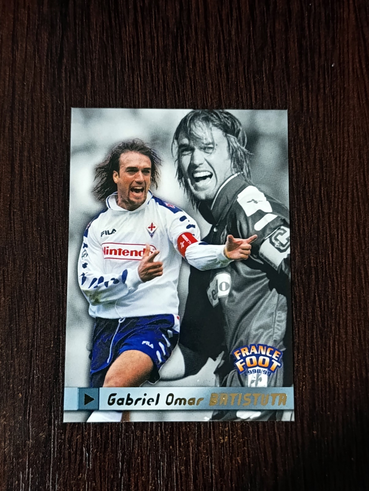 GABRIEL OMAR BATISTUTA #290 France Foot 1998 1999 Gold Star Card DS Italy RARE