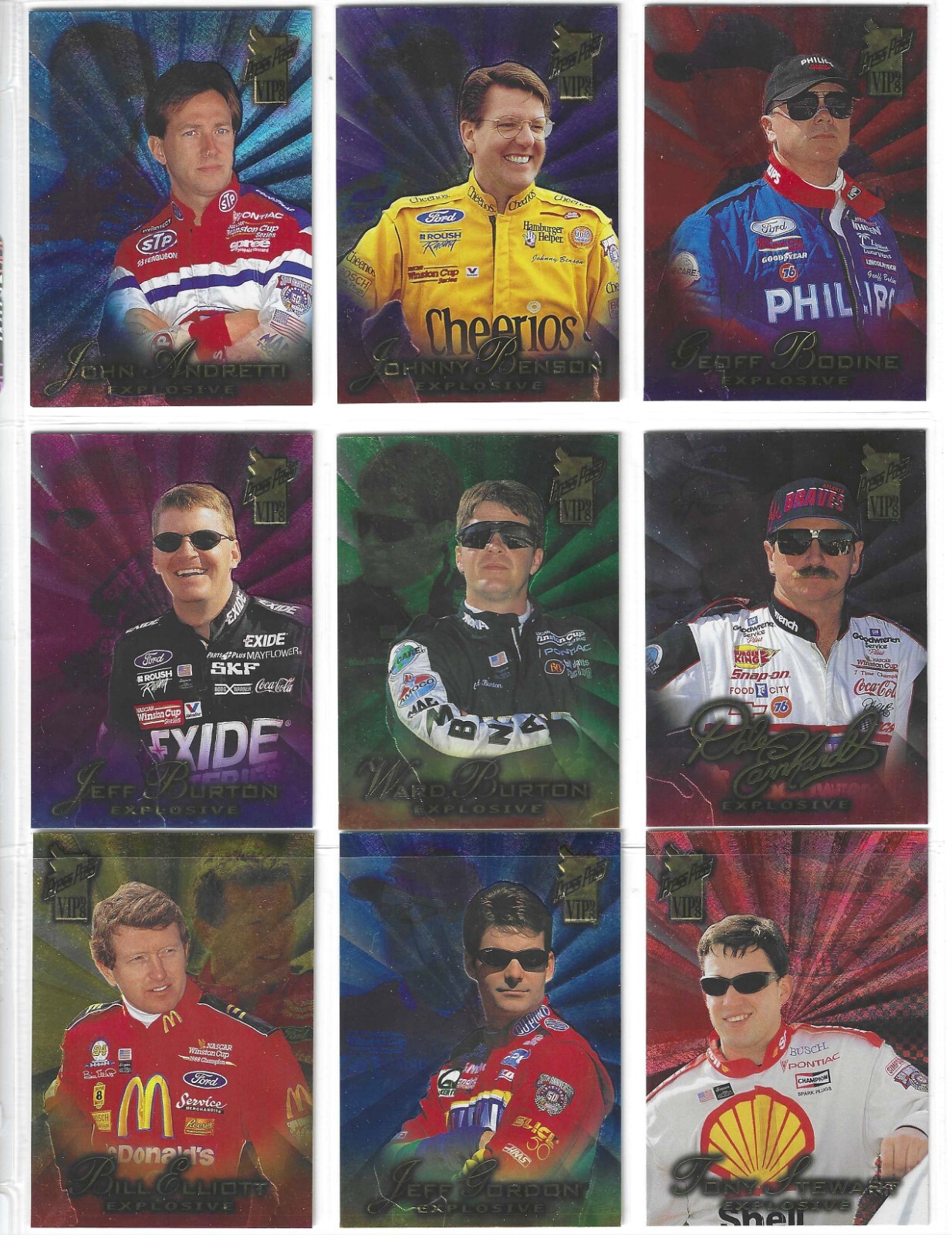 1998 VIP EXPLOSIVES–50 card Parallel set-Straight from packs to pages-TS ROOKIE