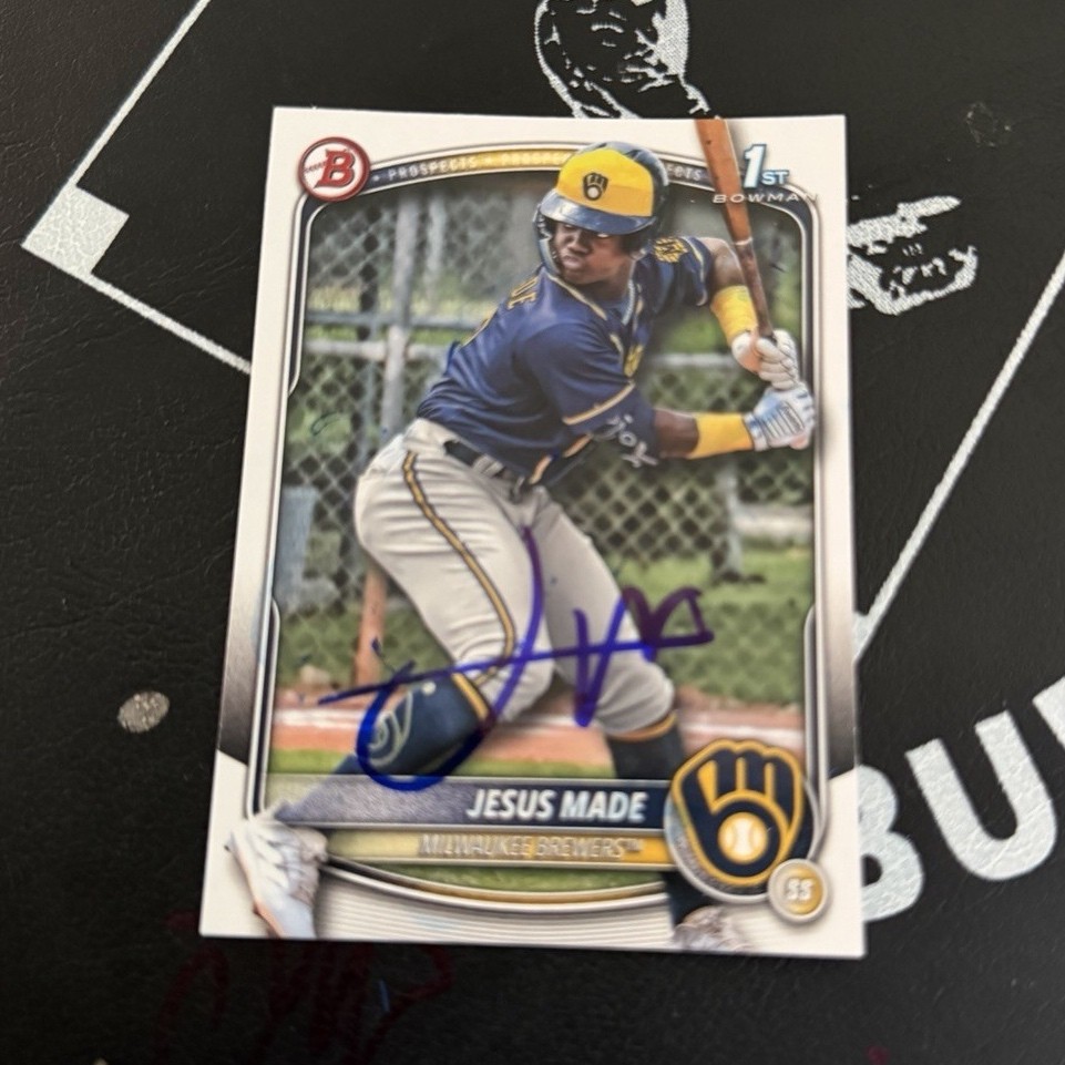 1st Bowman Jesus Made Milwaukee Brewers Autograph PROOF GTP