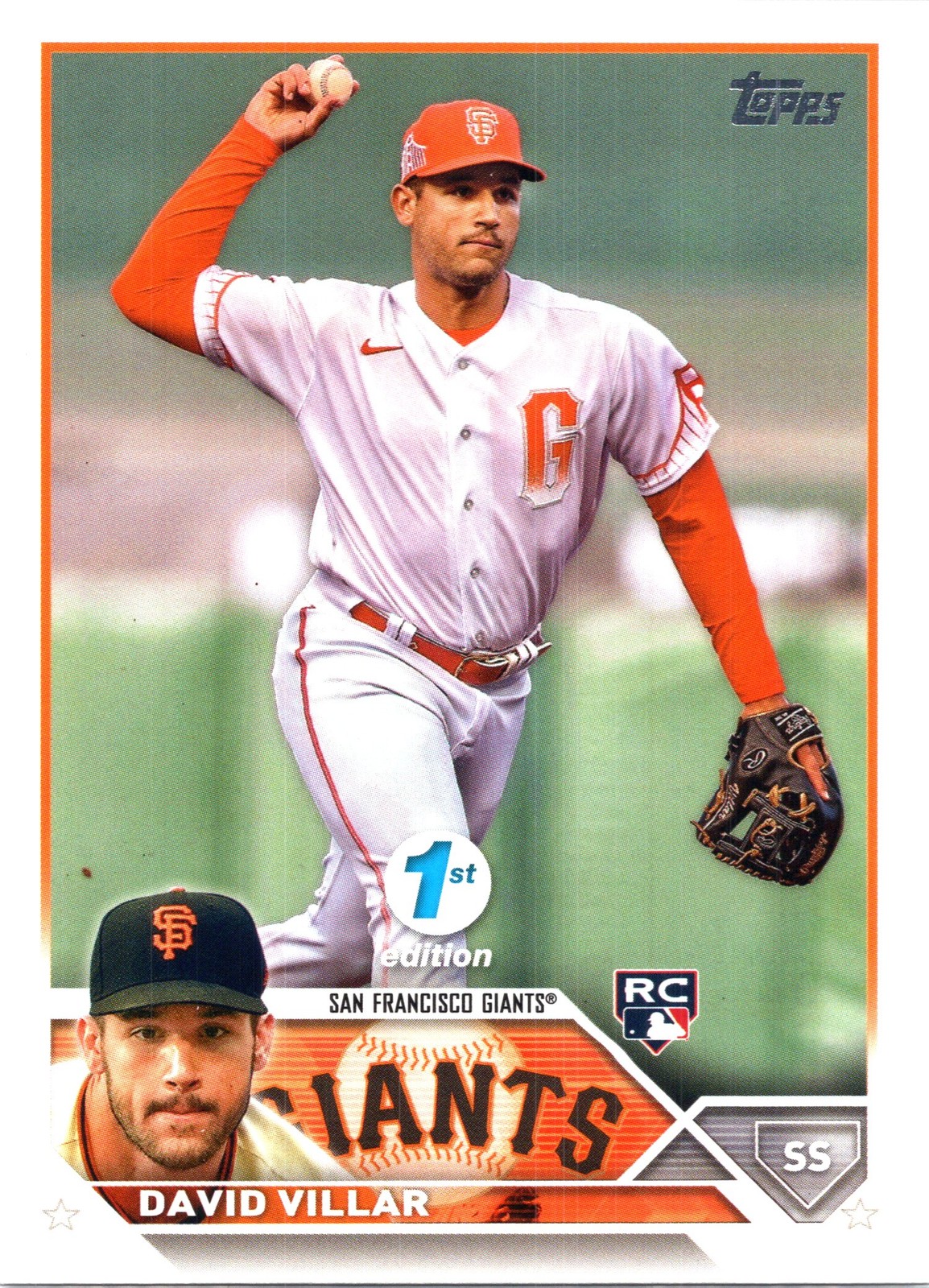 2023 Topps 1st Edition #277 David Villar San Francisco Giants