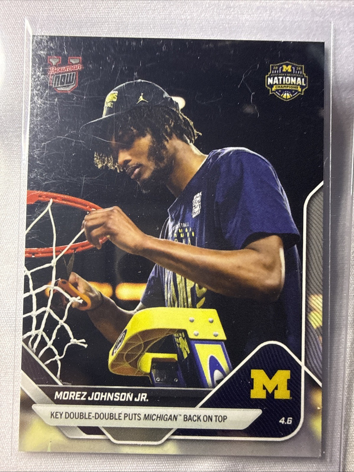 Morez Johnson Jr 2026 Bowman U Now #126 Michigan National Champions