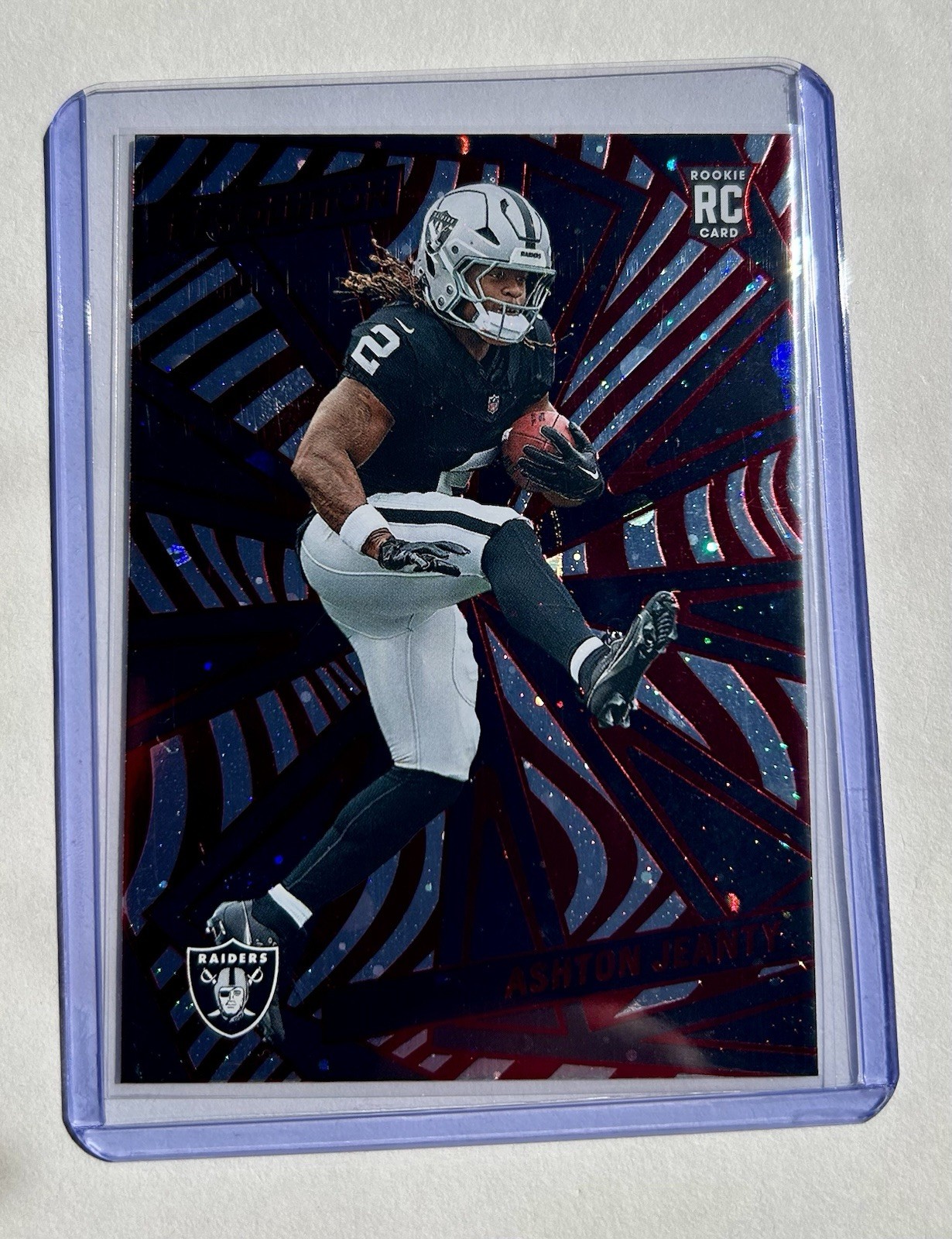 2025 Panini Revolution Ashton Jeanty RC Cosmo #202 Las Vegas Raiders