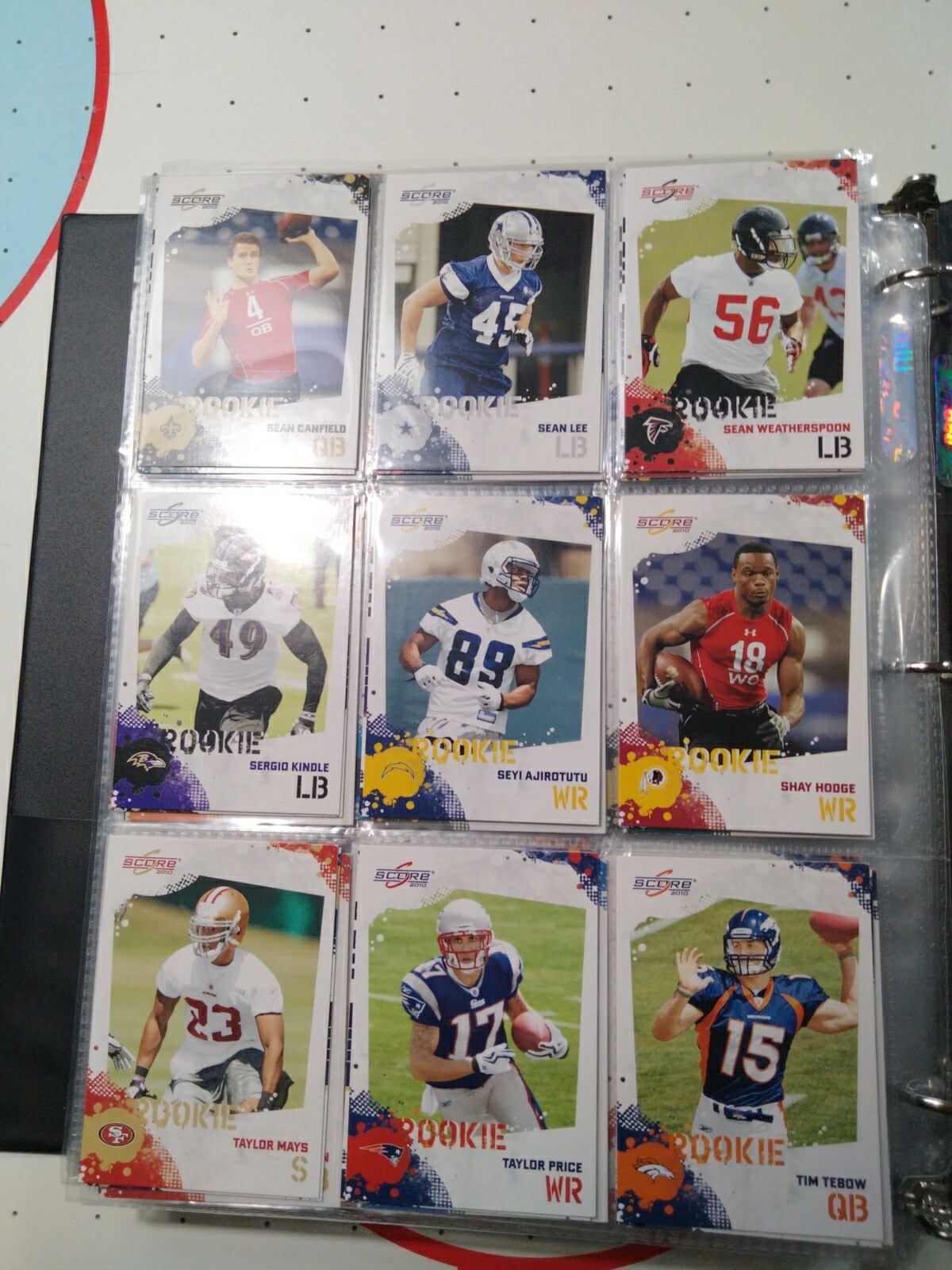 2010 SCORE Football Complete Set Binder Rob Gronkowski RC Dez Bryant A. Brown