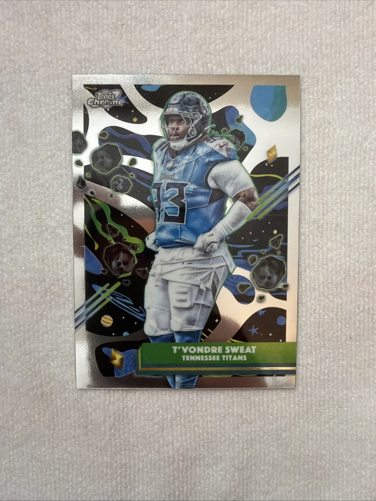 2025 Topps Cosmic Chrome Football T’Vondre Sweat Titans RC Rookie Base #192