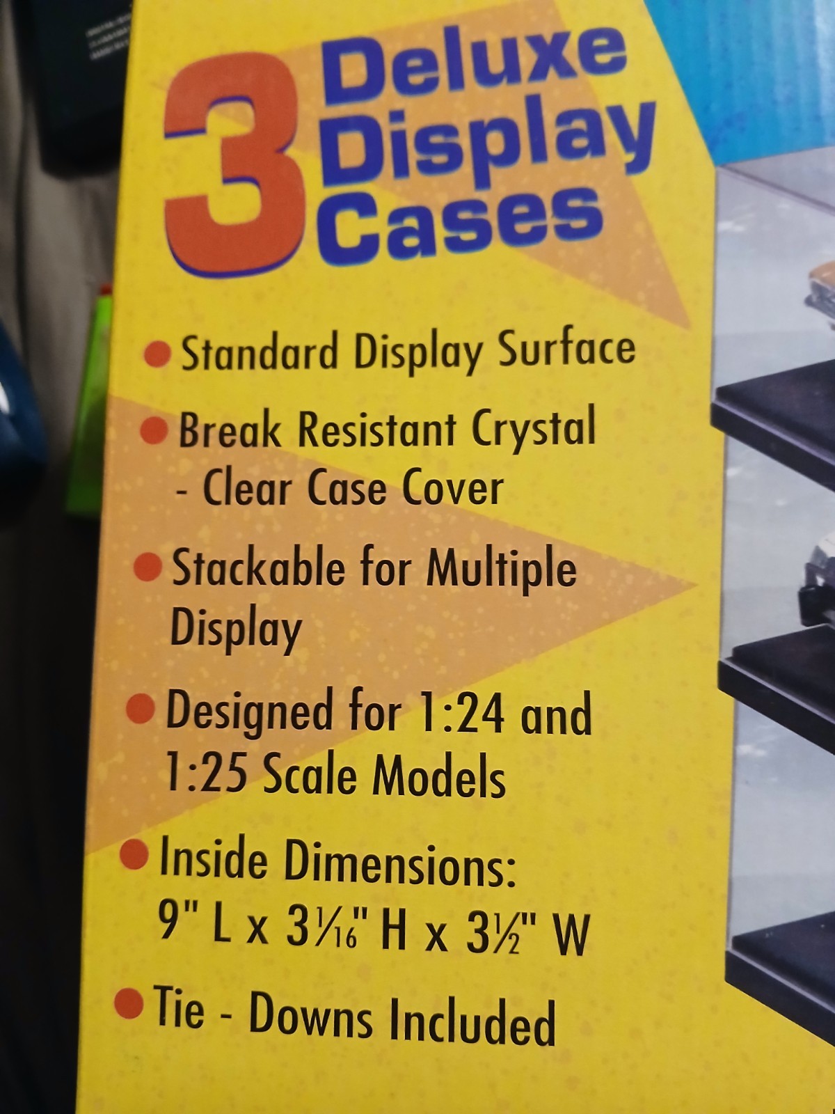 3 Diecast car Deluxe Display Case Super-Value Pack fits 1:24 & 1:25 3 cases!!