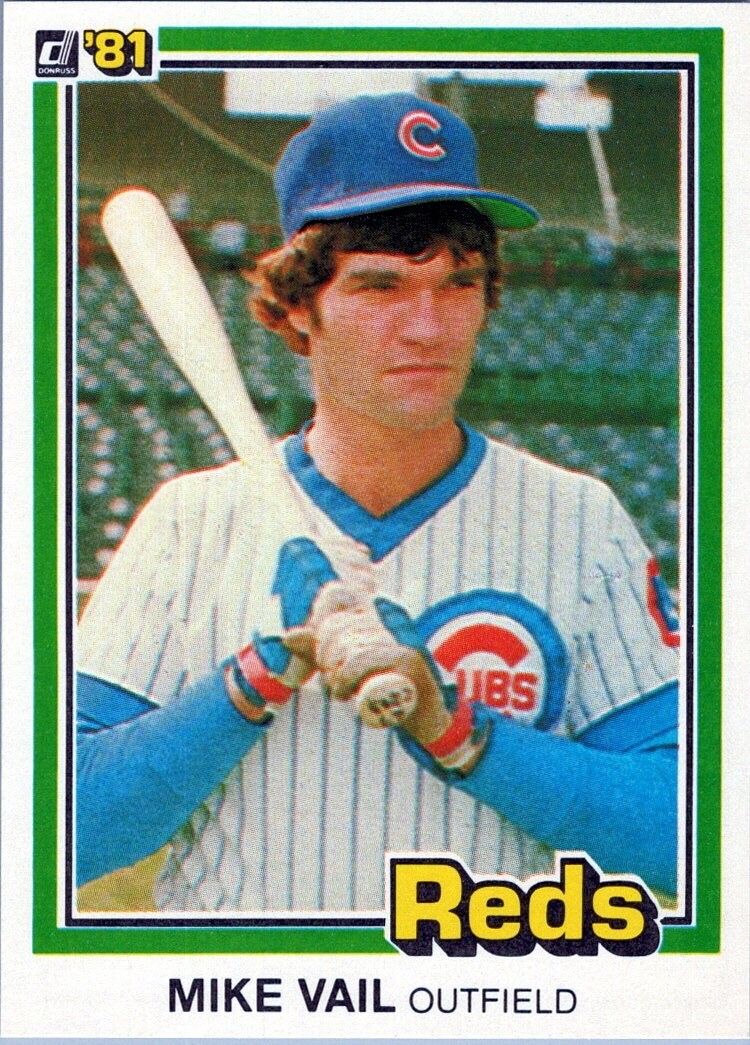 1981 Donruss #554 Mike Vail Cincinnati Reds