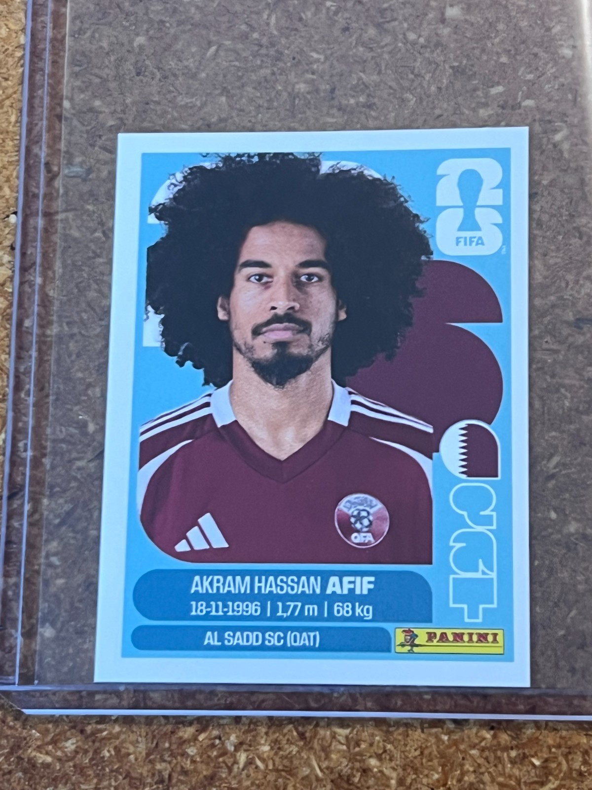 2026 Panini FIFA World Cup Soccer Sticker US Edition # QAT 18 Akram Hassan Afif