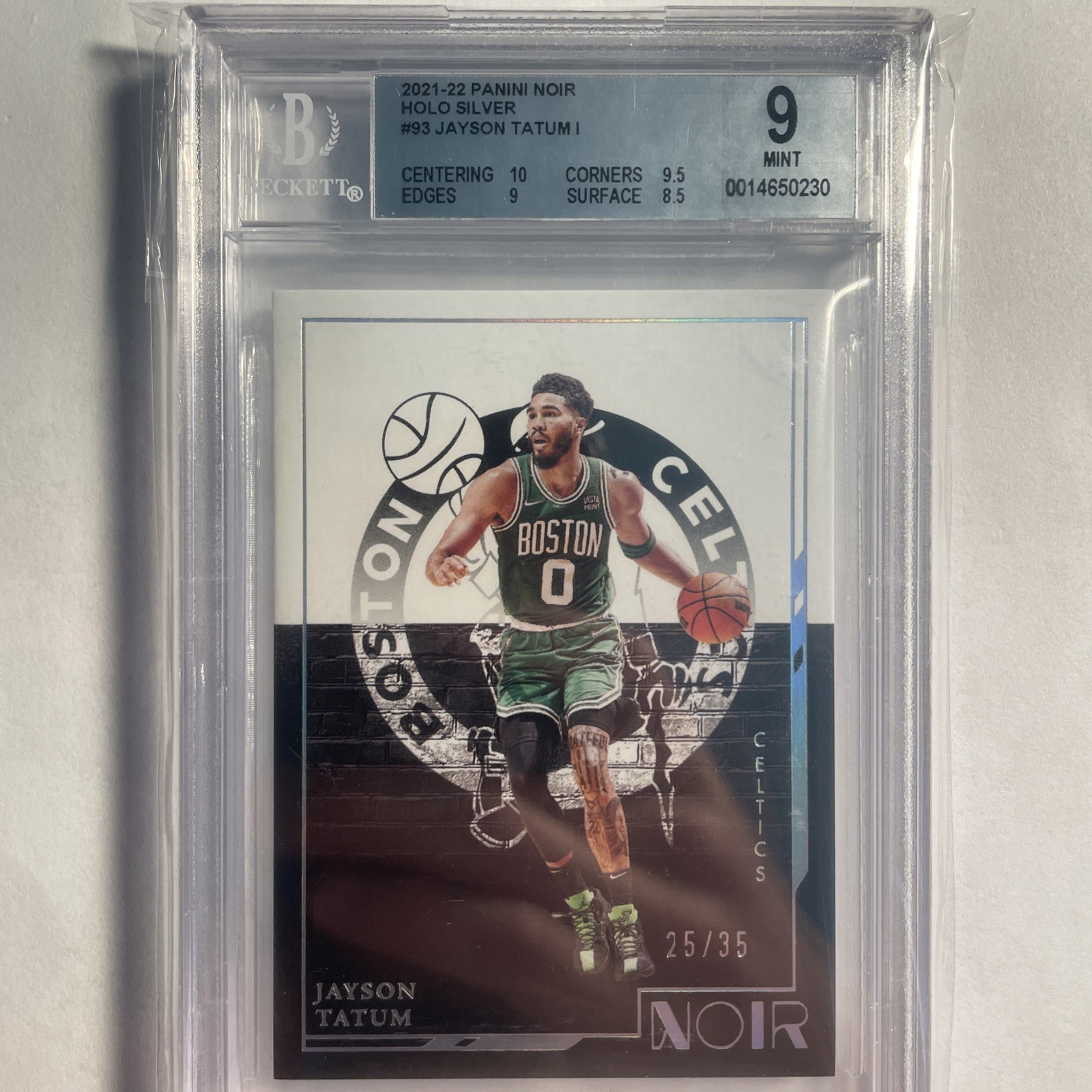 📈POP 1! 📈JAYSON TATUM SILVER 25/35 BGS 9 2021 NOIR HOLO ASSOCIATION 🔥🔥🔥