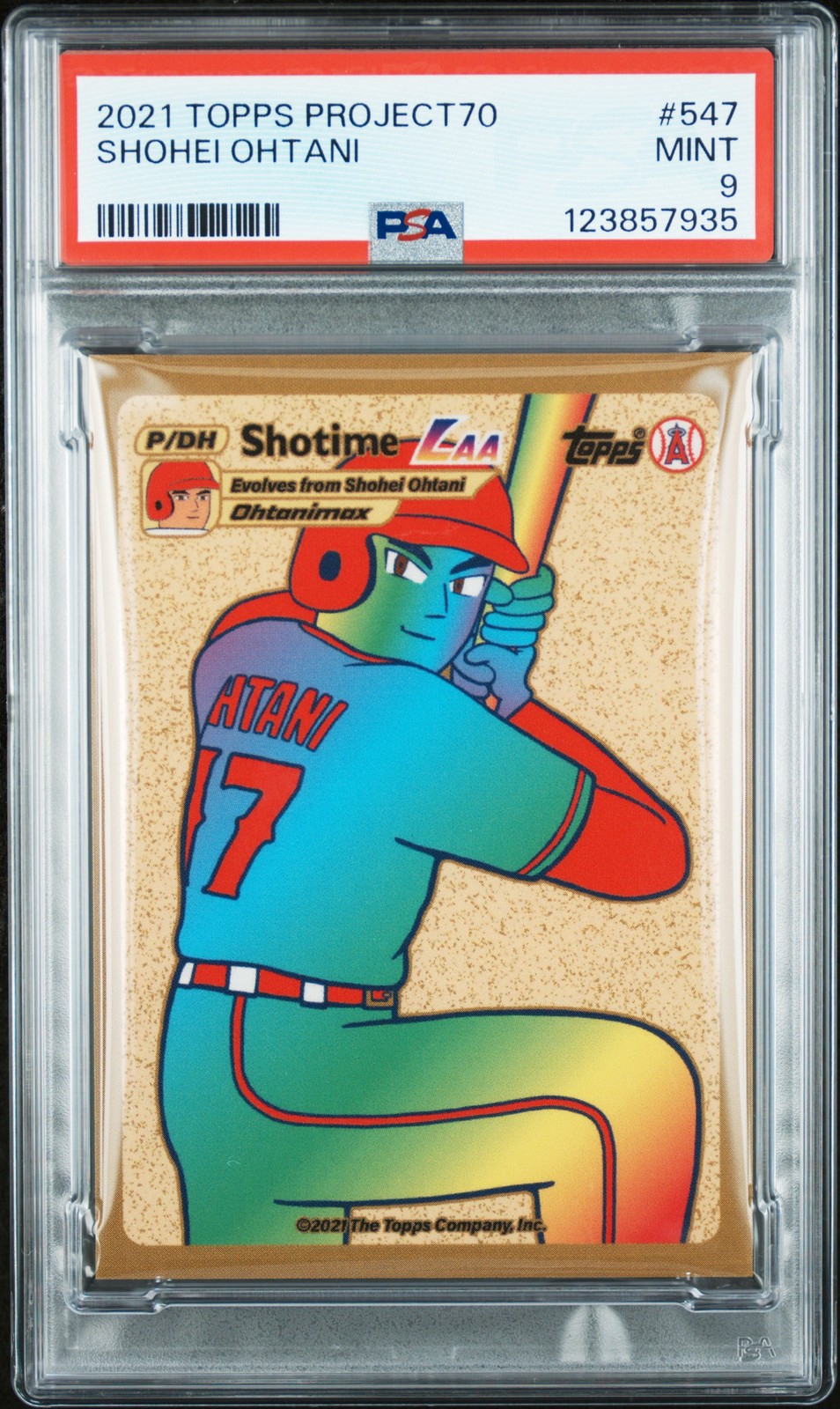 2021 TOPPS PROJECT70 #547 SHOHEI OHTANI PSA 9