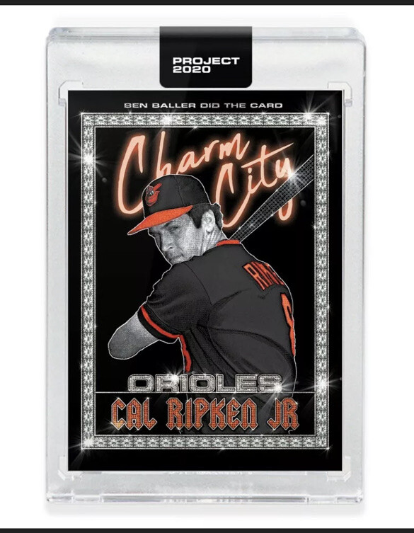 TOPPS PROJECT 2020 – #109 – CAL RIPKEN JR. by BEN BALLER – NEW W/ BOX – IN HAND