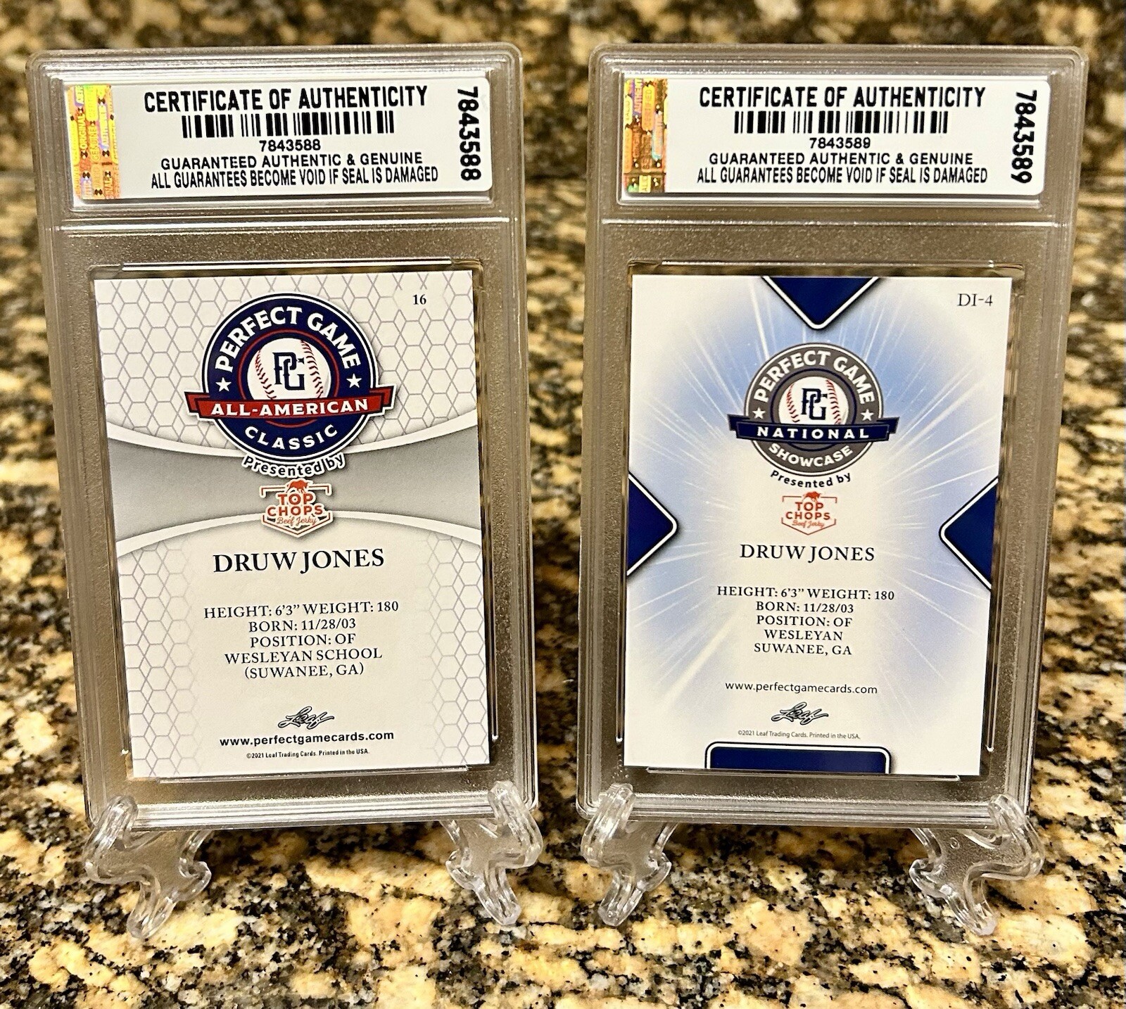 YOU PICK ALL 303 – 2021 LEAF PERFECT GAME Graded GEM-MT 10 ROOKIE HOLLIDAY/JONES