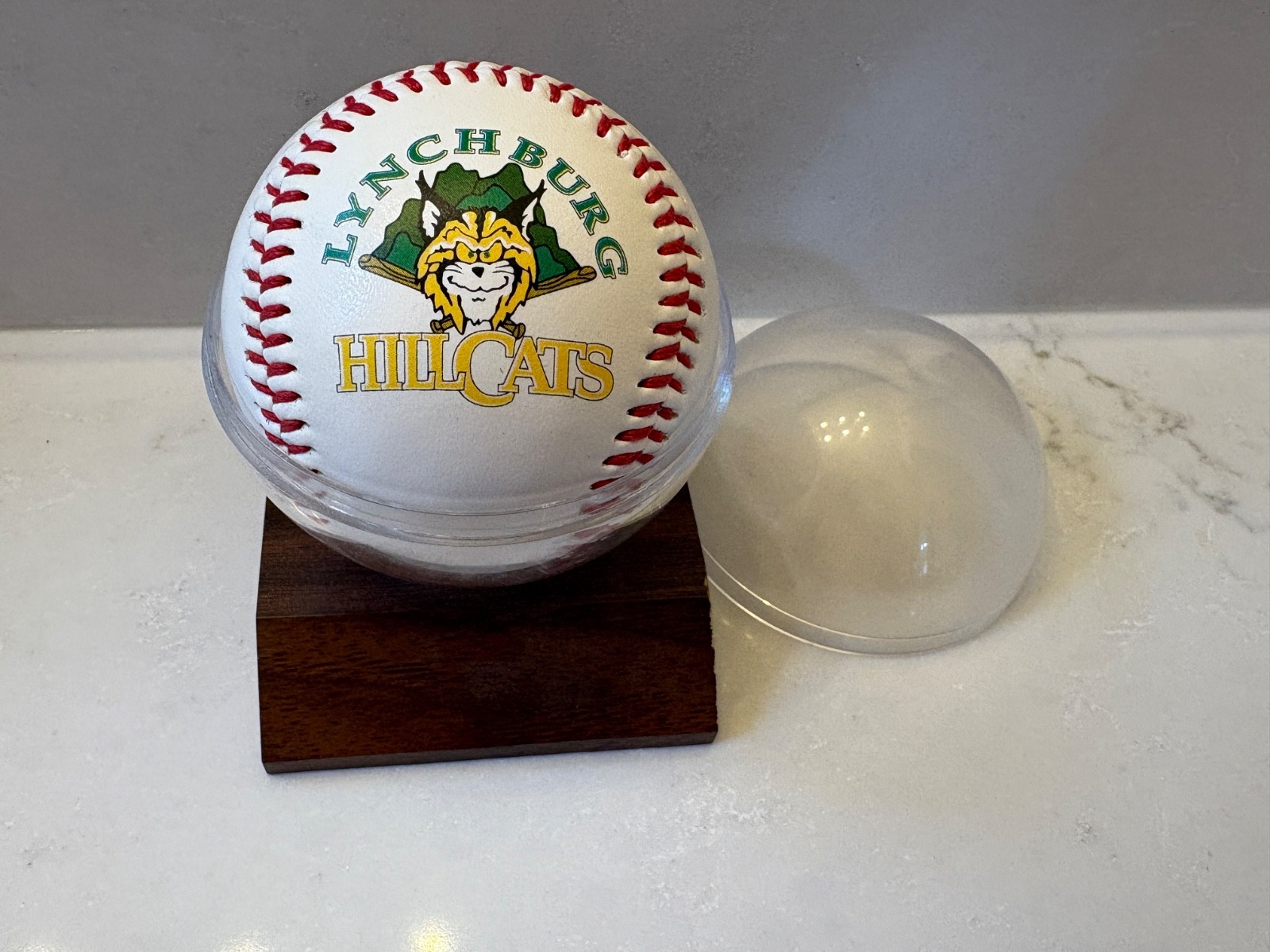 Vintage Lynchburg Hillcats Fotoball MiLB Souvenir Baseball Old Logo