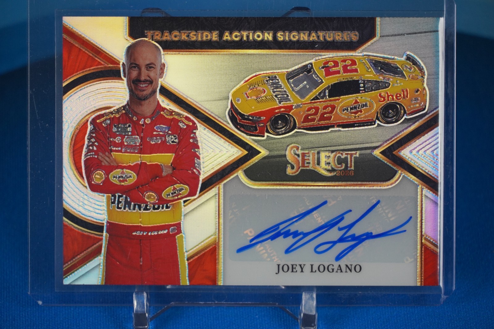 2026 Panini Select Racing- Trackside Action Sig Joey Logano #TAS-JLG SILVER