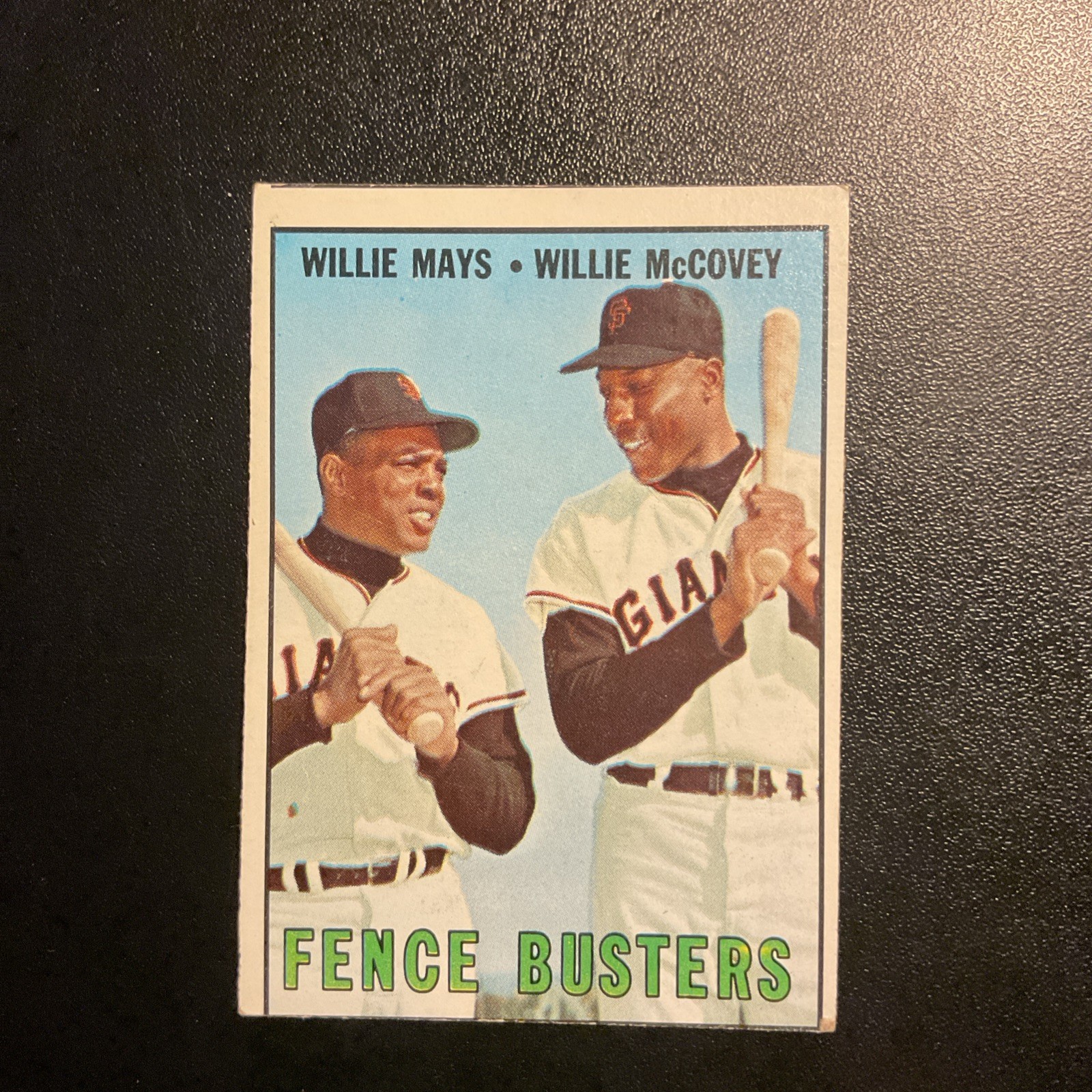 1967 Topps HOFer’s Willie Mays & Willie McCovey #423 San Francisco Giants EX