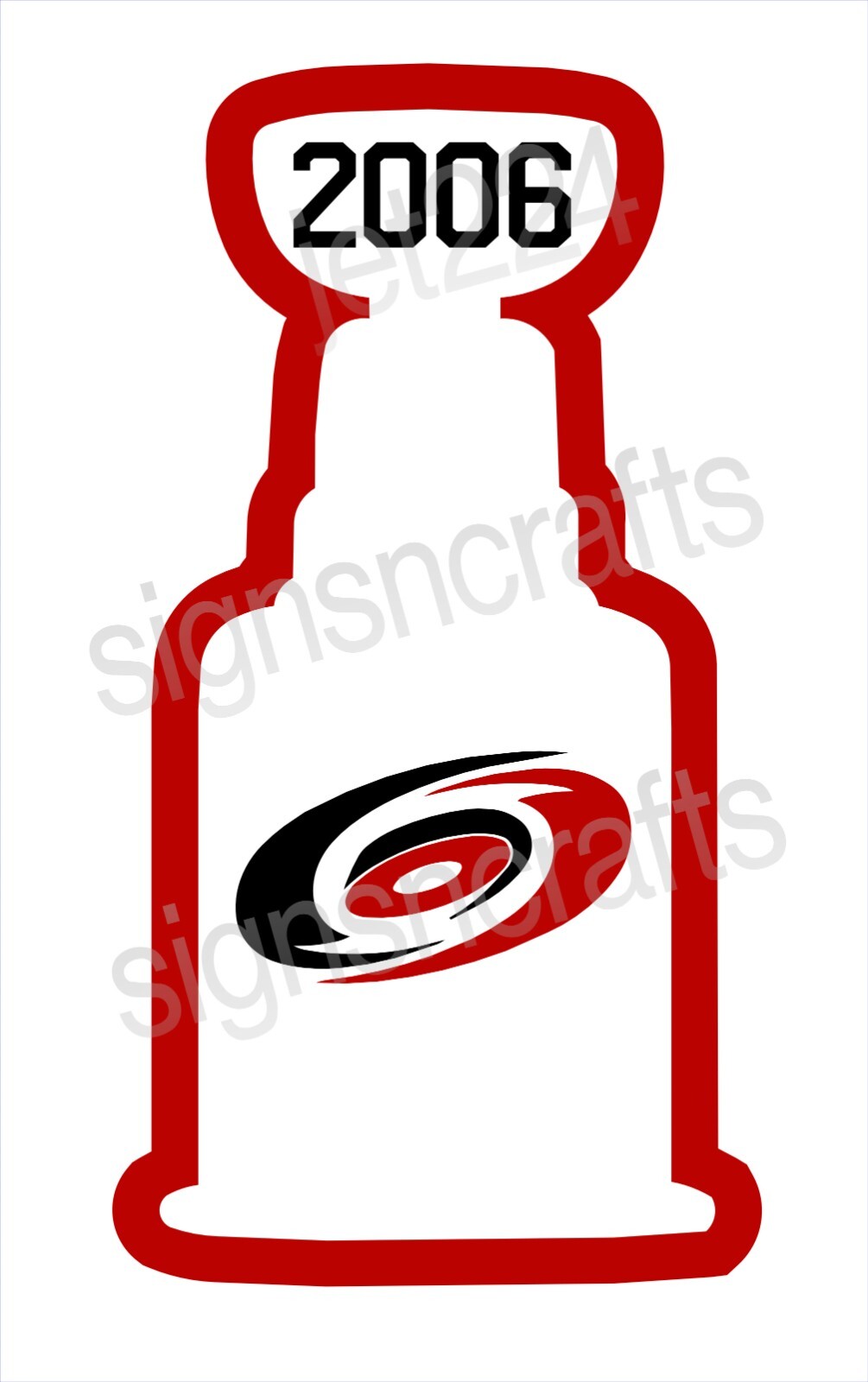 Carolina Hurricanes STICKER DECAL Stanley Cup Champs 2006