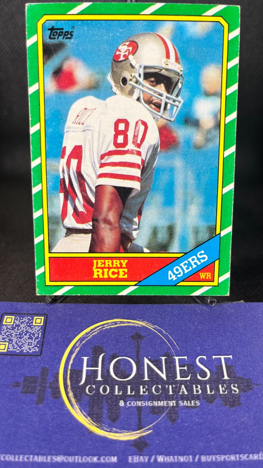 Jerry Rice (RC) – 1986 Topps Rookie (San Francisco 49ers) #161