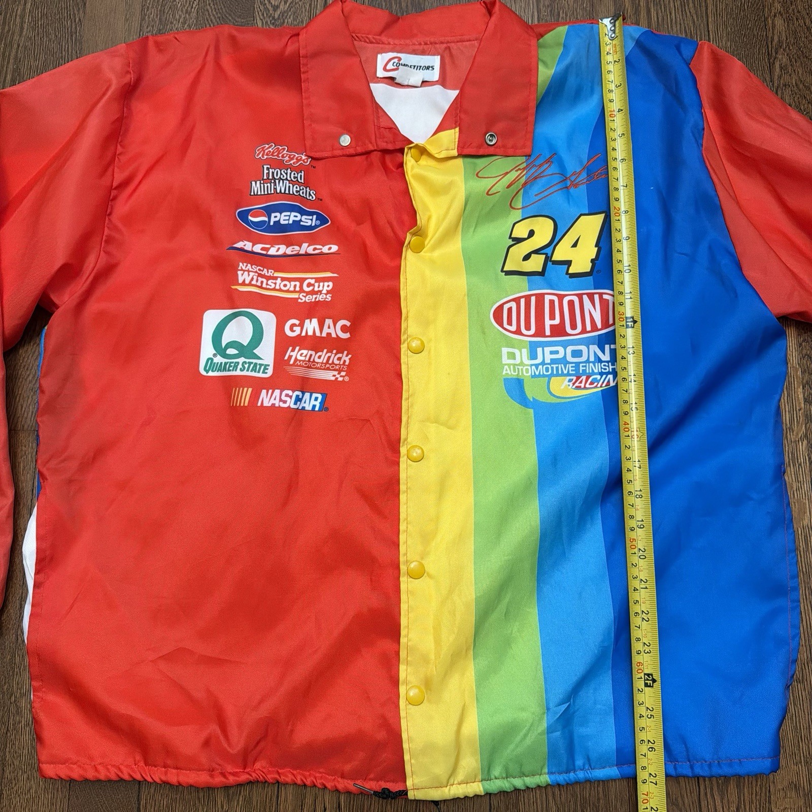 Vintage Jeff Gordon Jacket Mens Large 90’s Y2K Satin Windbreaker Lightweight