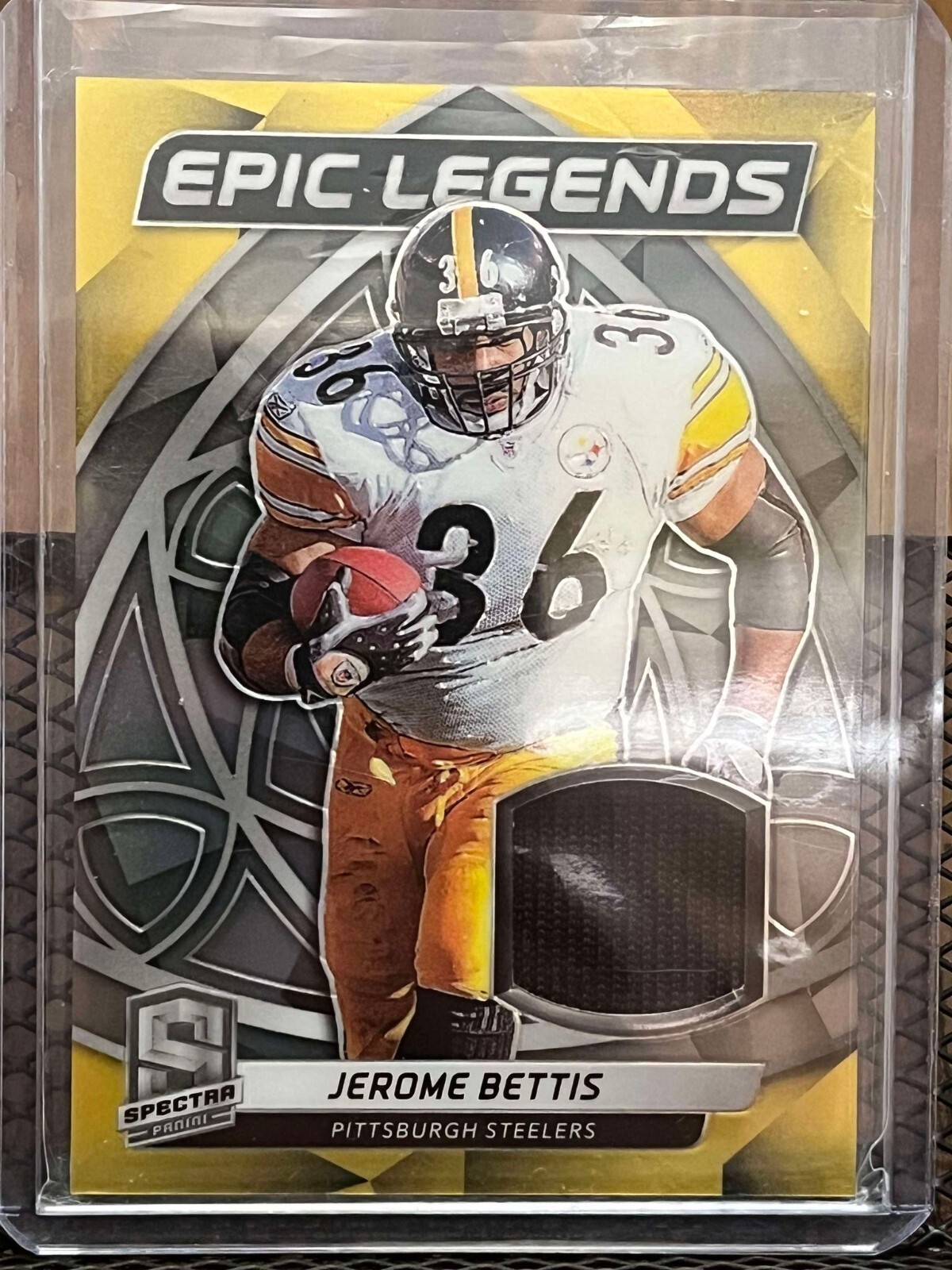 JEROME BETTIS 2019 SPECTRA EPIC LEGENDS PRIZM REFRACTOR HOF JERSEY PATCH /99 BUS