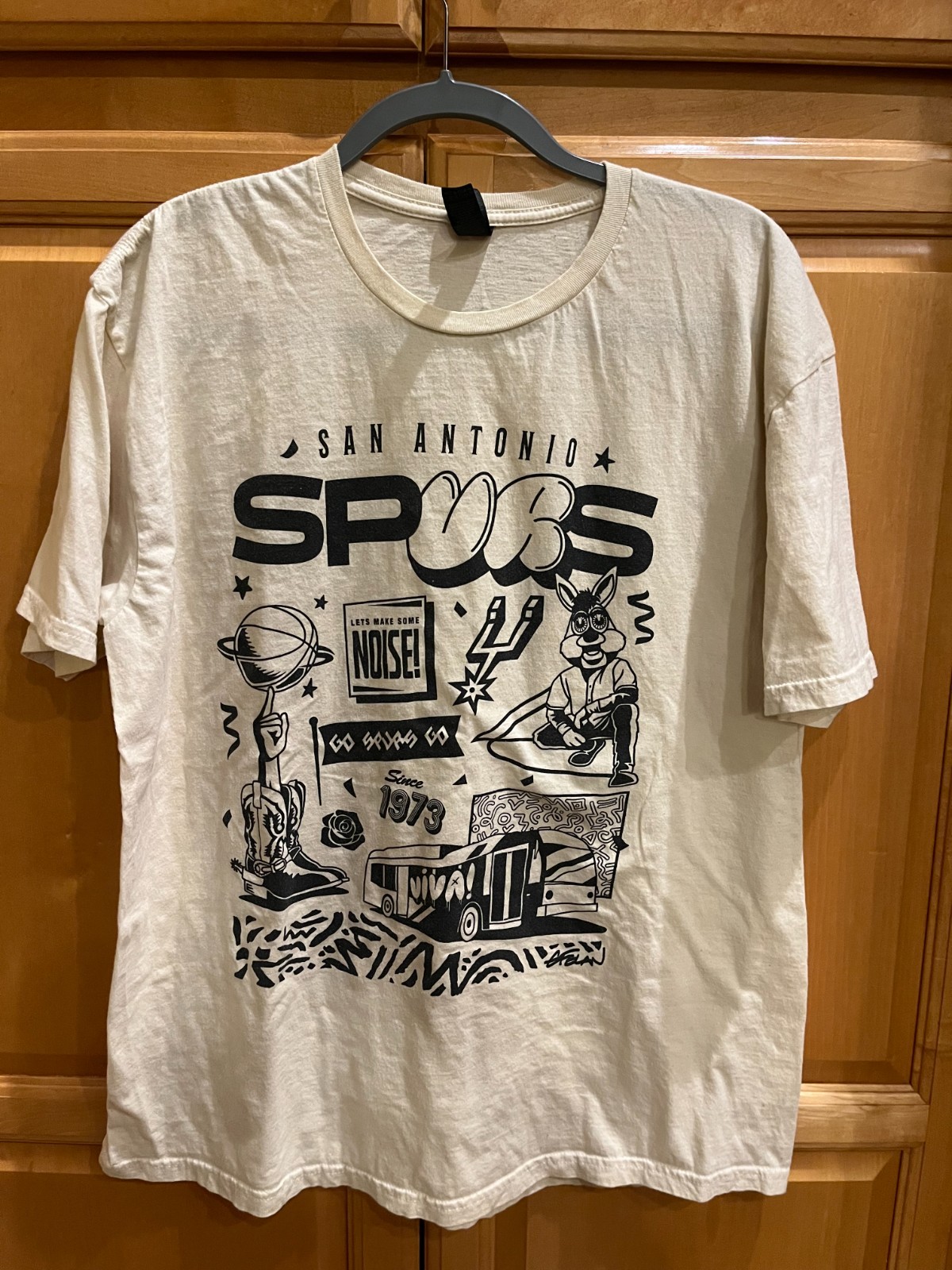San Antonio Spurs SGA Cream TShirt Fan Appreciation Night 2025 Adult XL