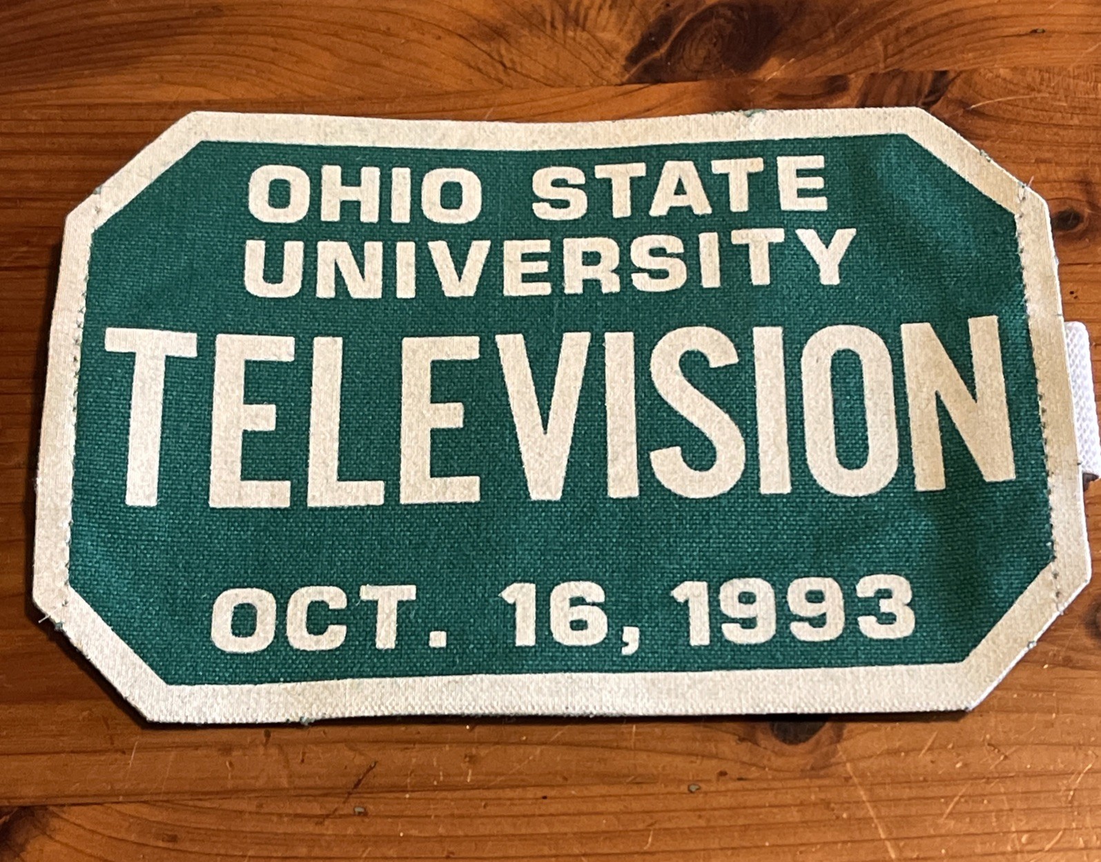 1993 Ohio State Vs Michigan St. ABC Sports TV Staff Armband Joey Galloway 3 TD’s