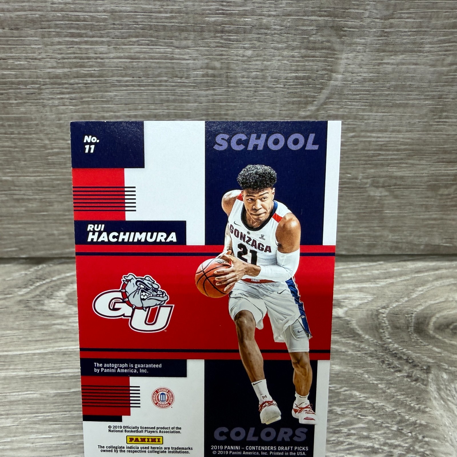 2019-20 Panini Contenders Rui Hachimura Rookie Auto 1 of 1 1/1 RC School Colors