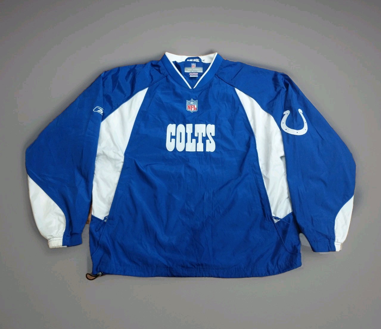 REEBOK Indianapolis Colts Staff Jacket Player Game Worn Windbreaker Mens Medium