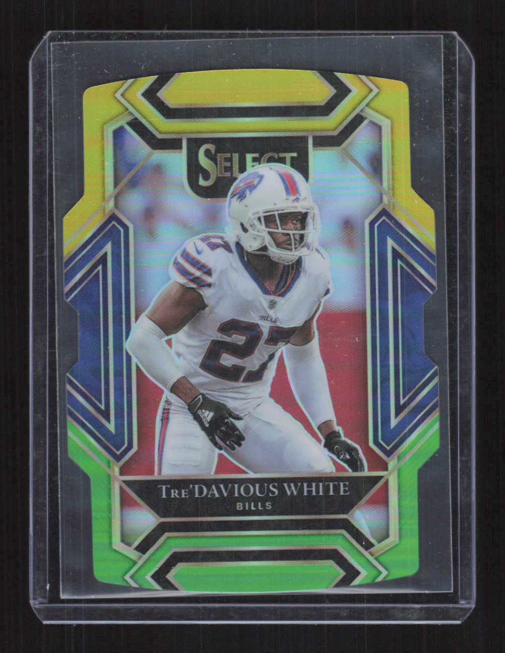 Tre’Davious White 2021 Panini Select Green and Yellow Prizm Die Cut #206